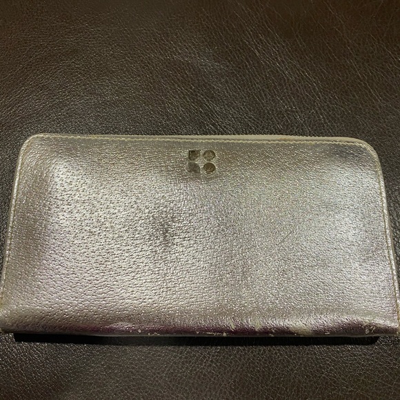 kate spade Handbags - Kate spade tarrytown metallic silver wallet